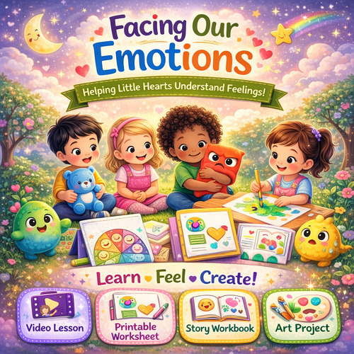 Preview of Facing Our Emotions Social Emotional Preschool Learning