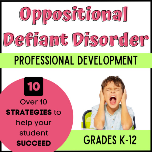 Preview of Oppositional Defiant Disorder and Conduct Disorder