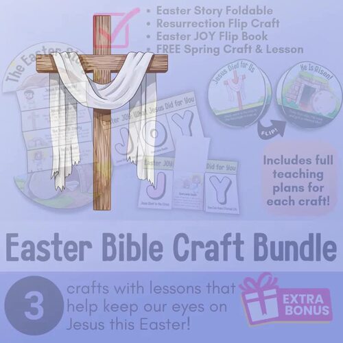 Easter Bible Crafts Bundle for Kids | Jesus Resurrection Activity ...