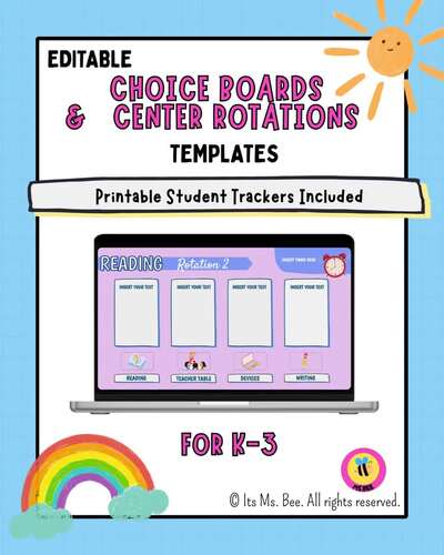 Editable Choice Board Templates and Rotations | PowerPoint & GoogleSlides