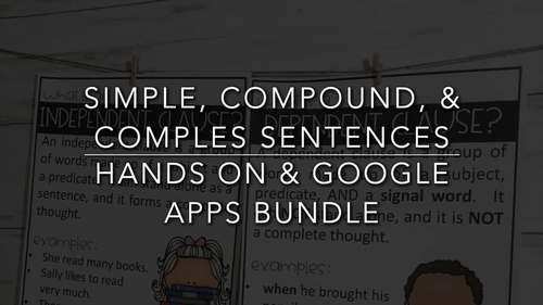 Simple, Compound, and Complex Sentences: Grammar Practice Activities Gr ...