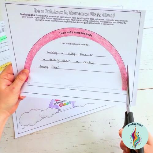 Be a Rainbow In Someone Else's Cloud, Kindness Bulletin Board Writing Craft