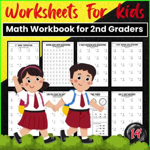Math Worksheets for 2nd Graders Printable by Lib Anatomy school | TPT