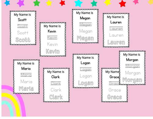 Printable Name Tracing Worksheets, Editable Name Tracing and Coloring ...