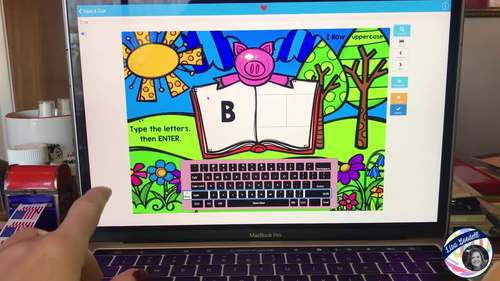 Z Row Uppercase Typing Center - Internet - No Prep BoomCards by Lisa ...