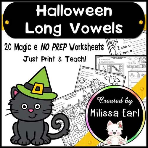 20 Halloween CVCe Long Vowels Magic e Science of Reading No Prep ...