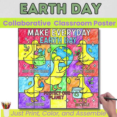 Earth Day Collaborative Poster | Make Everyday Earth Day Craft by Pixel ...