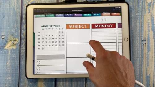 2020 2022 Digital Student Planner for GoodNotes, Notability and Noteshelf