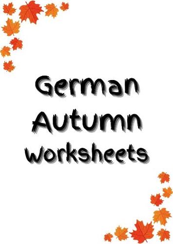 German Autumn Worksheets Activity by Worksheet Whisperer | TPT