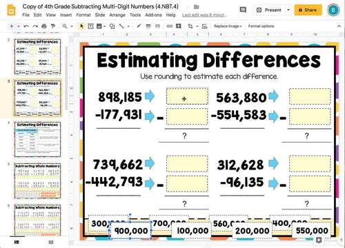 4th Grade Multi-Digit Subtraction With Regrouping - Math ...