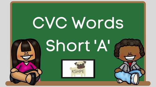 Preview of CVC Words, Short A, Video and Slides, eBook, Phonics Practice Reading