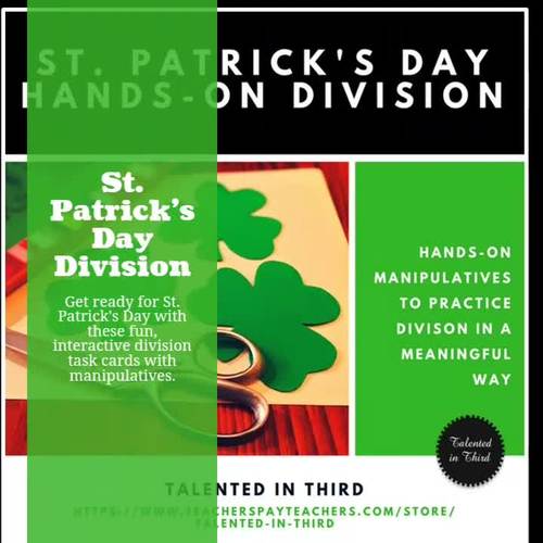 Division Practice St. Patrick's Day Math Worksheets 3rd Grade Word Problems