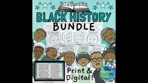 Famous Black Americans Biography Activity Books Bundle PRINT and DIGITAL
