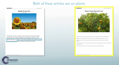 Preview of Compare and Contrast Two Texts on the Same Topic