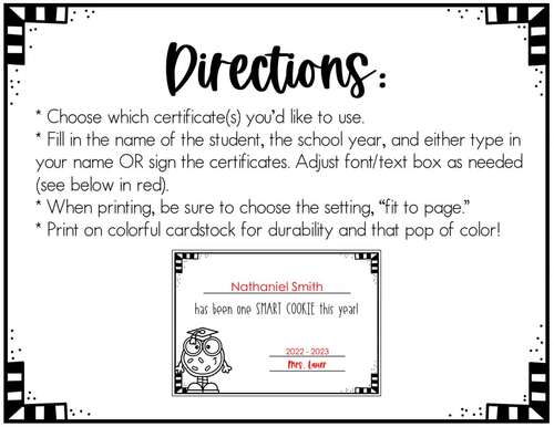 End of School Year Certificates by Learning with Lauer Lady | TPT