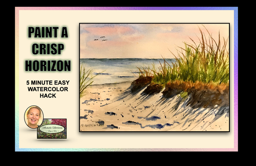 Preview of PAINT A CRISP HORIZON 5 MINUTE EASY WATERCOLOR HACK