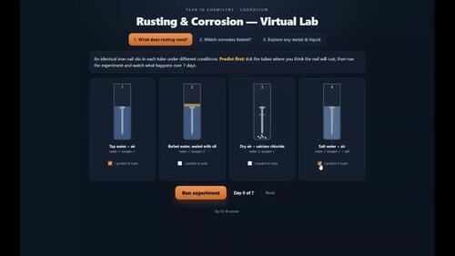 Rusting and Corrosion Virtual Lab by Chris B | TPT
