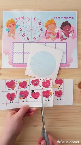 Valentine’s Day Ten Frame Activity by Crucian Art | TPT