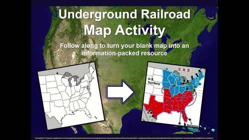 Harriet Tubman S Underground Railroad Map Activity 30 Slide Ppt With Handout