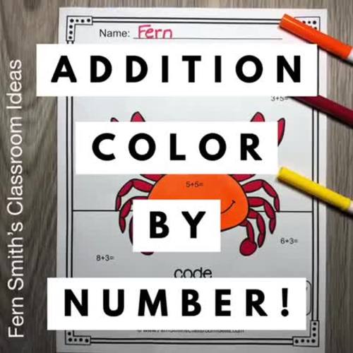 Ocean Color By Number Addition