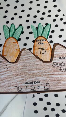 Spring Math Place Value Craft Easter Carrots