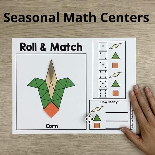 Pattern Blocks Mat Seasonal Math Games | TPT