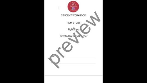 Fight Club Film Study | Student Workbook | Pdf color | US format