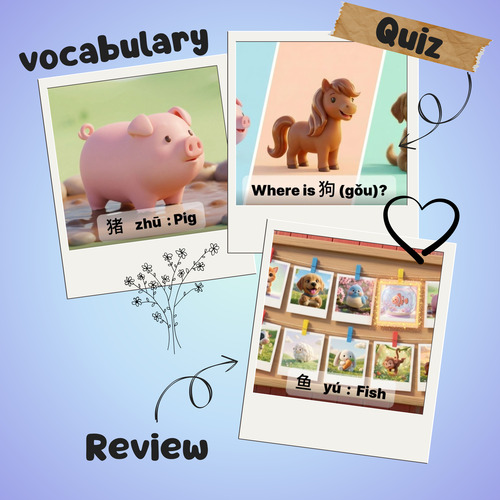 Preview of Chinese Animal Vocabulary Video Lesson | Mandarin Animals for Kids | Beginner Ch