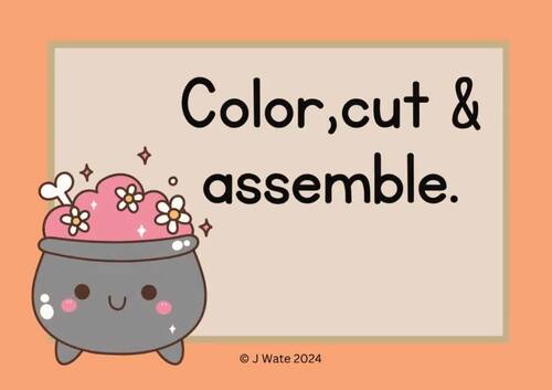 Halloween Craft 3D Haunted House Template October STEM 3D Halloween