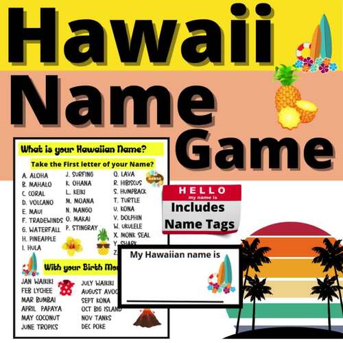 Hawaii Name Game Group Activity Class Resource Fun Friday AAPI by 