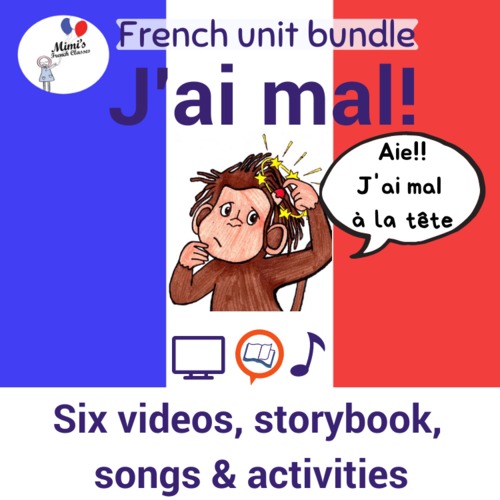 Preview of J'ai mal - Learning how to say you've hurt yourself and where in French