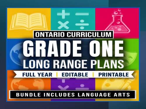 Ontario Long Range Plans Grade 1 | EDITABLE Bundle | Overall & Specific ...