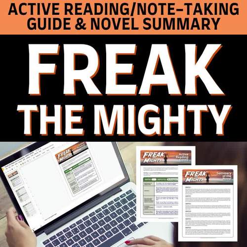 Freak the Mighty Novel Study Active Reading NoteTaking Guide & Novel