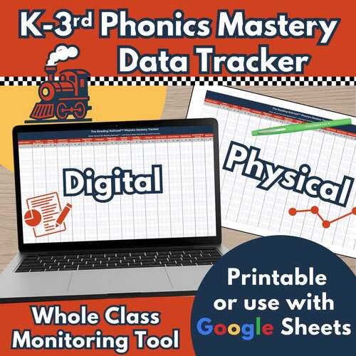 K-3rd Grade Digital Phonics Data Tracker Spreadsheet Tracking Google ...