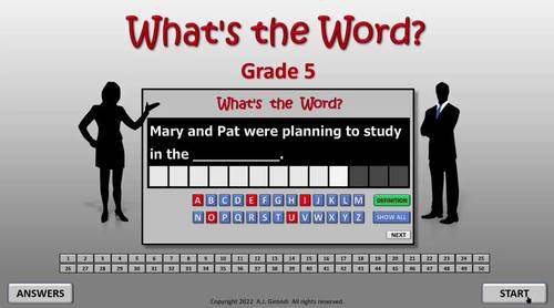 What's the Word? Grade 5 by Training Masters | TPT