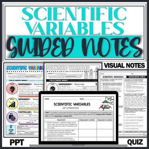 Science Variables Doodle Biology Guided Notes | Practice Worksheet ...