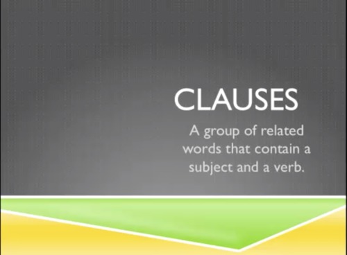 Preview of Clauses Lesson - Video Grammar Lesson