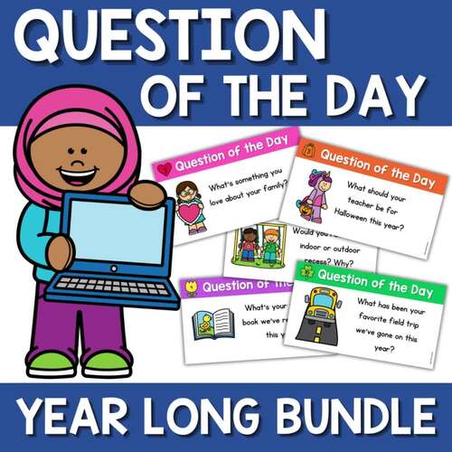 Question of the Day Year Long Bundle | Morning Meeting PowerPoint ...