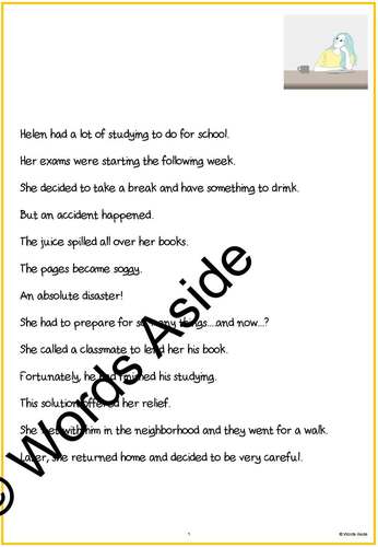 Leveled Passage Reading Writing Strategies SpEd ESL by Words Aside
