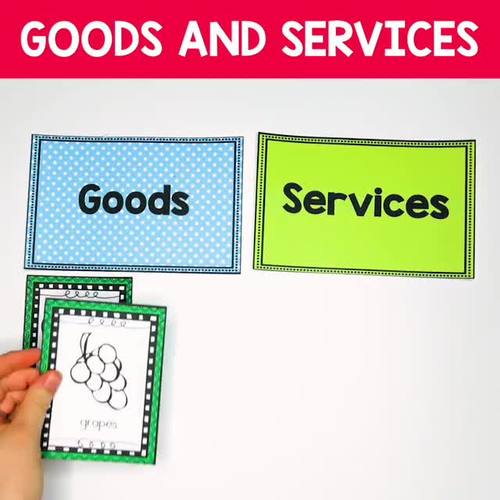 Goods and Services Worksheets and Sorts with Producers and Consumers