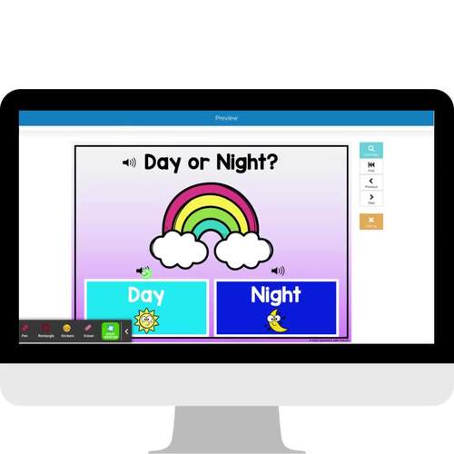 Day and Night Boom Cards™️ AUDIO by Sprinkle it with French | TPT