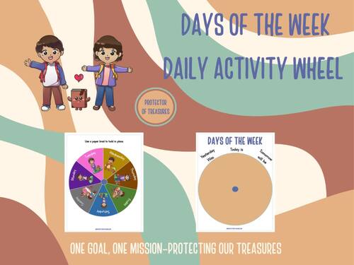 Days of the Week Spinner | Yesterday, Today, Tomorrow Wheel for Morning ...