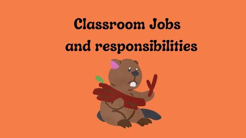 Preview of Classroom Jobs and Responsibilities.