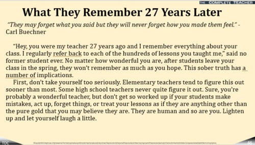 Preview of COMPLETE TEACHER Lesson 46 - What They Remember 27 Years Later