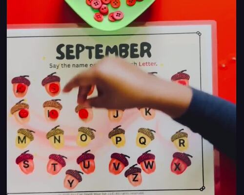 Fall Uppercase Alphabet Acorn Activity | Preschool Letter Recognition ...