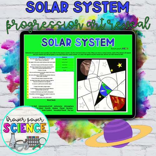 Solar System Progression Art Reveal by Brower Power Science | TPT