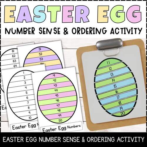 Easter Egg Craft - Number Sense & Ordering Activity - Number Recognition