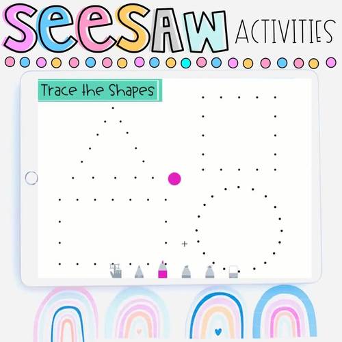 Seesaw Digital Learning Shape Tracing Activity Distance Learning