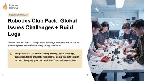 Robotics Club Pack Global Issues Challenges : Skill Builder ...