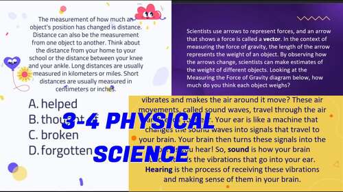 Science Reading Comprehension Passages and Questions PowerPoint Bundle ...